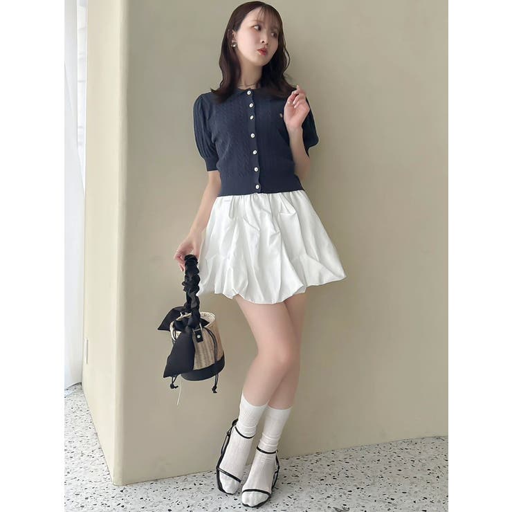 【POLO BCSコラボ/再生産】ポロカーデニットトップス | dazzlin | 詳細画像10 