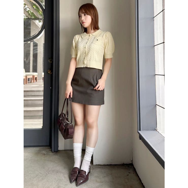 【POLO BCSコラボ/再生産】ポロカーデニットトップス | dazzlin | 詳細画像21 