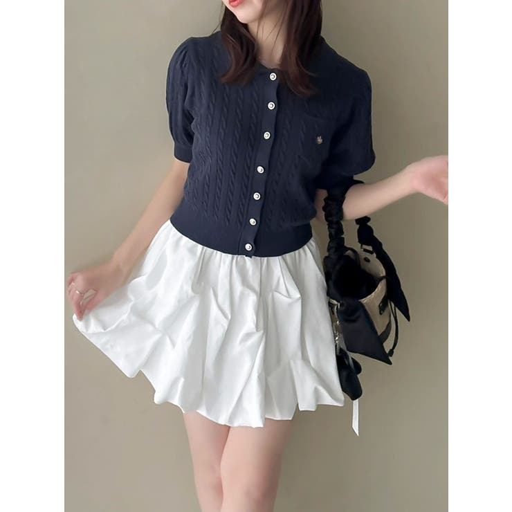 【POLO BCSコラボ/再生産】ポロカーデニットトップス | dazzlin | 詳細画像9 