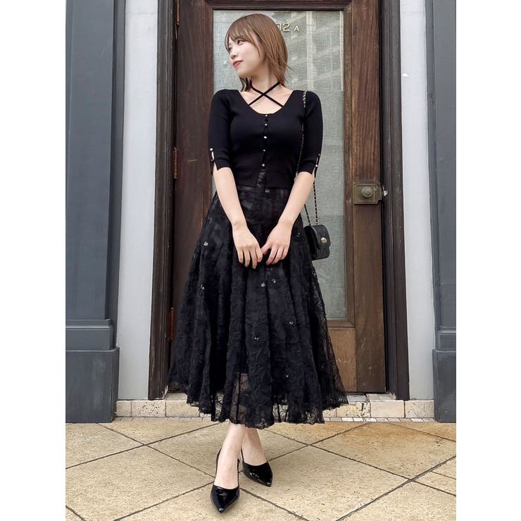 ハーフスリーブレイヤードカーデトップス | dazzlin | 詳細画像11 