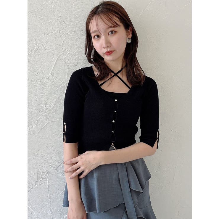 ハーフスリーブレイヤードカーデトップス | dazzlin | 詳細画像13 