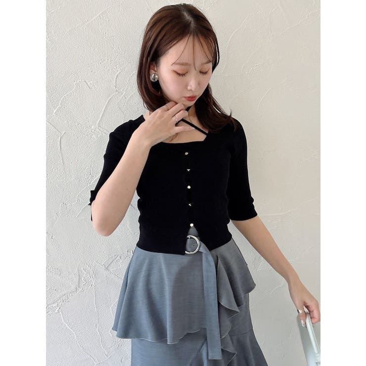 ハーフスリーブレイヤードカーデトップス | dazzlin | 詳細画像14 