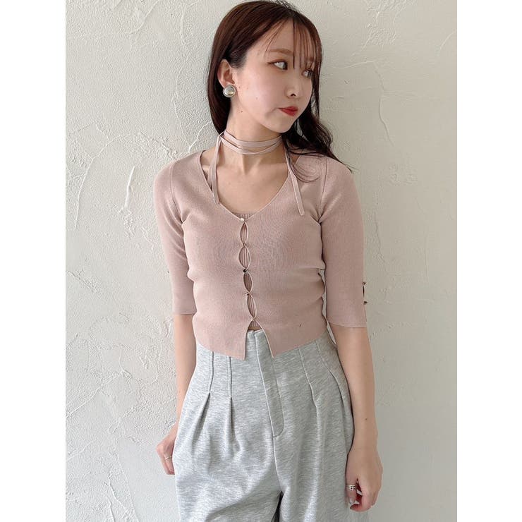 ハーフスリーブレイヤードカーデトップス | dazzlin | 詳細画像17 