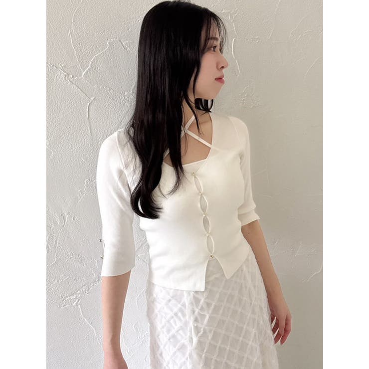 ハーフスリーブレイヤードカーデトップス | dazzlin | 詳細画像21 