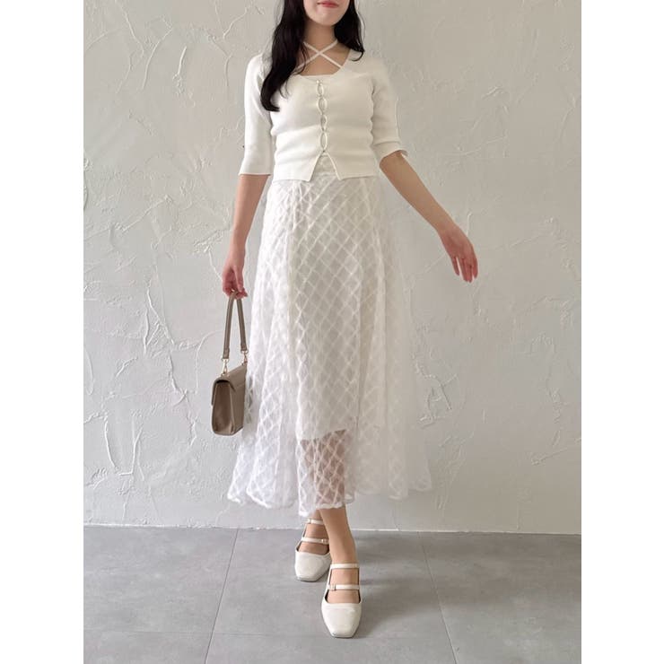 ハーフスリーブレイヤードカーデトップス | dazzlin | 詳細画像23 