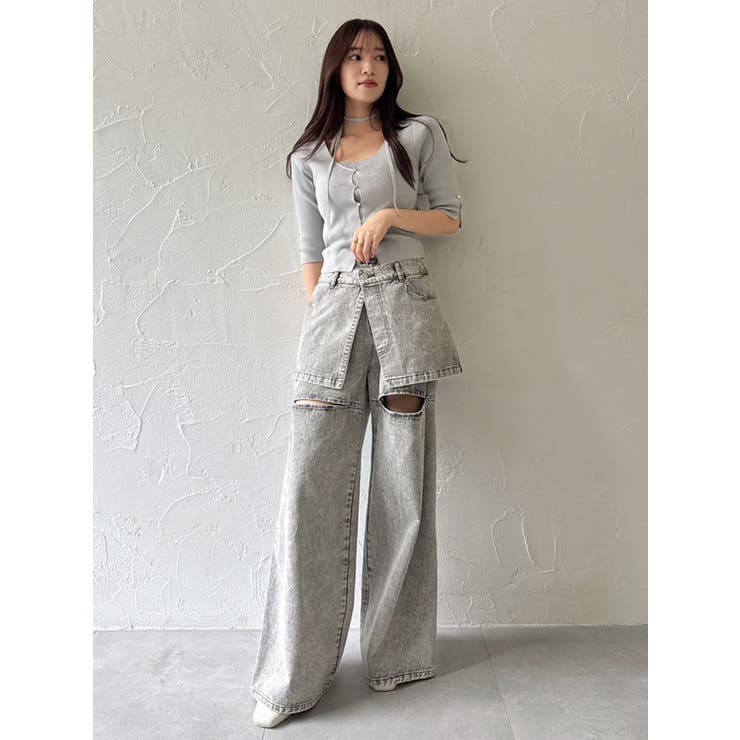 ハーフスリーブレイヤードカーデトップス | dazzlin | 詳細画像27 