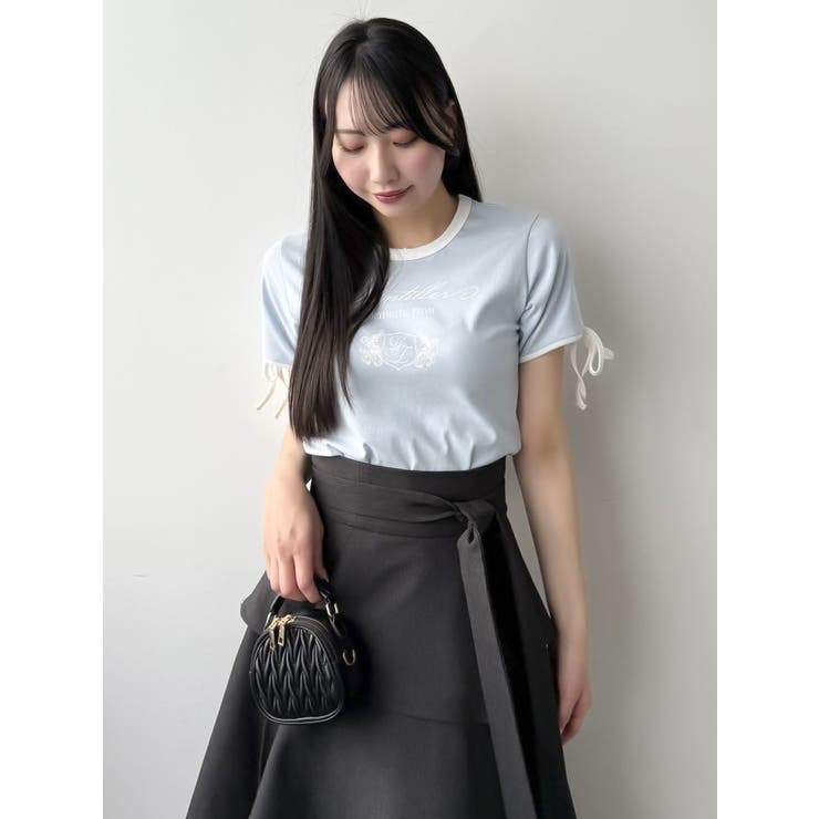 リボンスリーブロゴTシャツ | dazzlin | 詳細画像17
