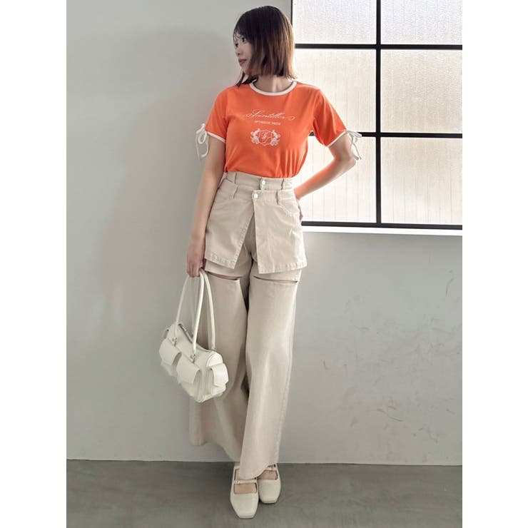 リボンスリーブロゴTシャツ | dazzlin | 詳細画像36