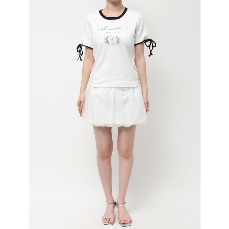 リボンスリーブロゴTシャツ | dazzlin | 詳細画像45