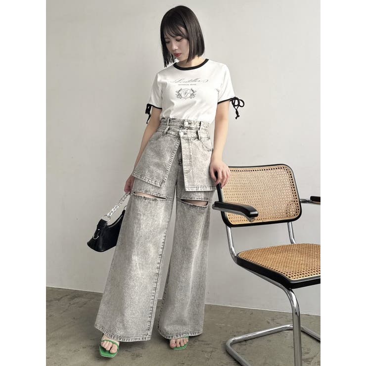 リボンスリーブロゴTシャツ | dazzlin | 詳細画像8