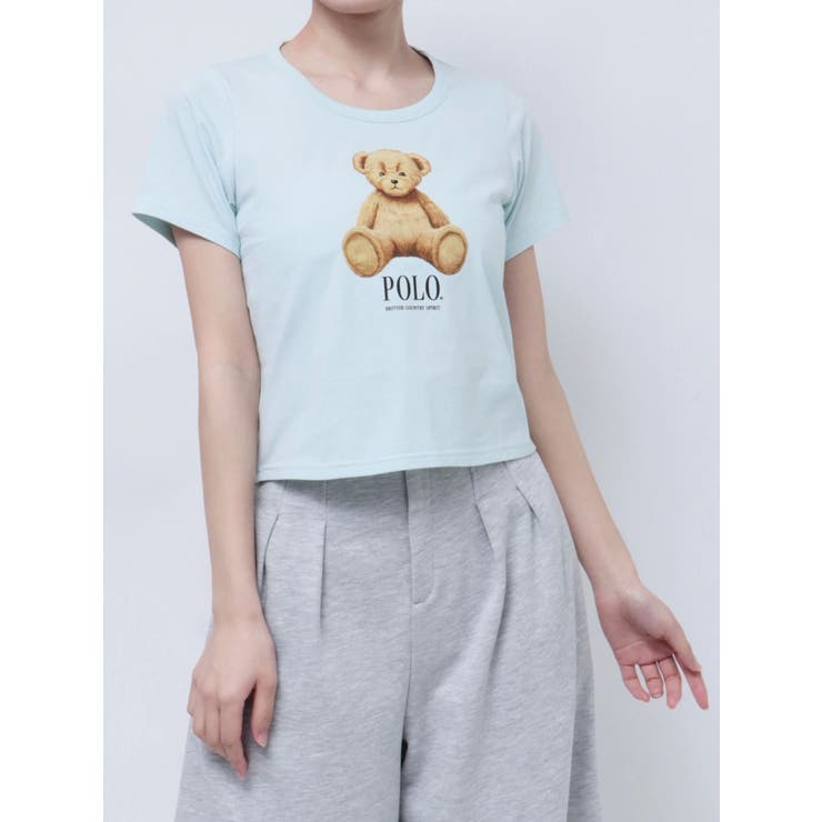 POLOBCSコラボ/再生産】ベアモチーフコンパクトTシャツ[品番