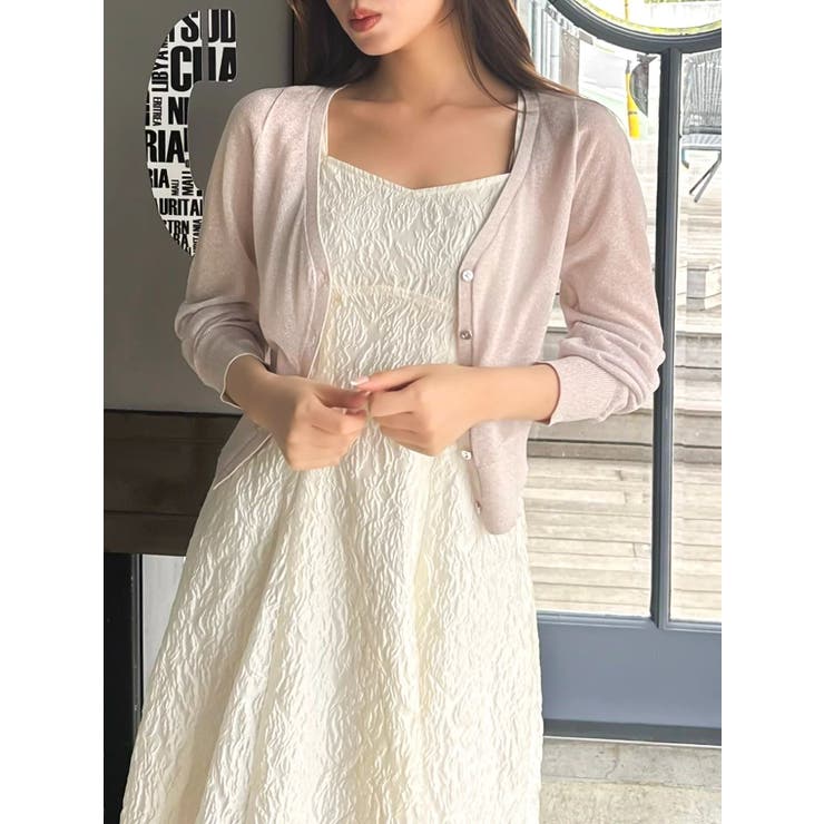 ラメシアーシンプルニットカーディガン | dazzlin | 詳細画像7 