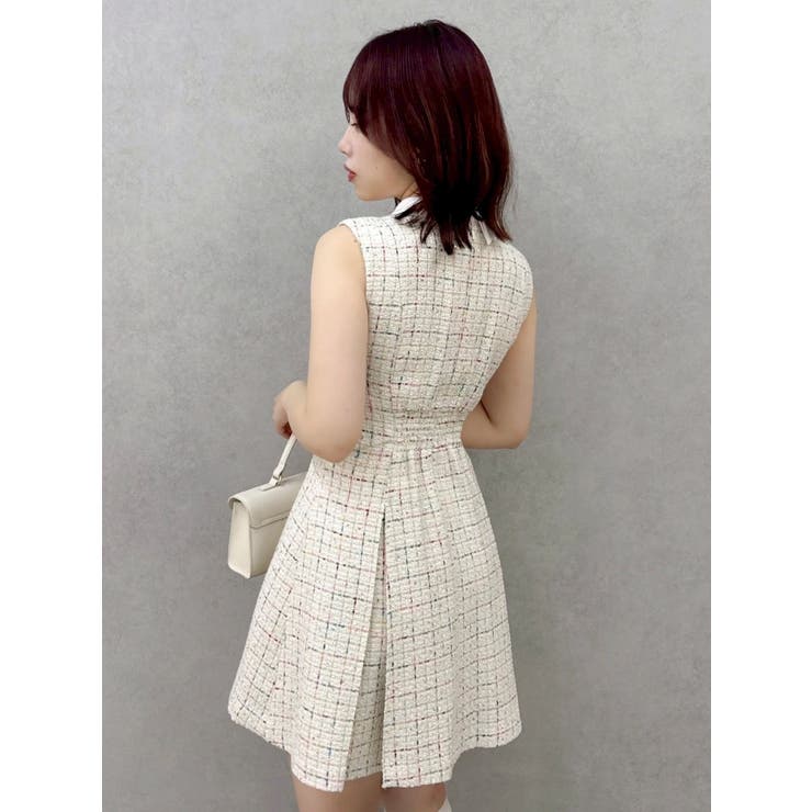 シャツカラーツイードミニワンピース | dazzlin | 詳細画像11 