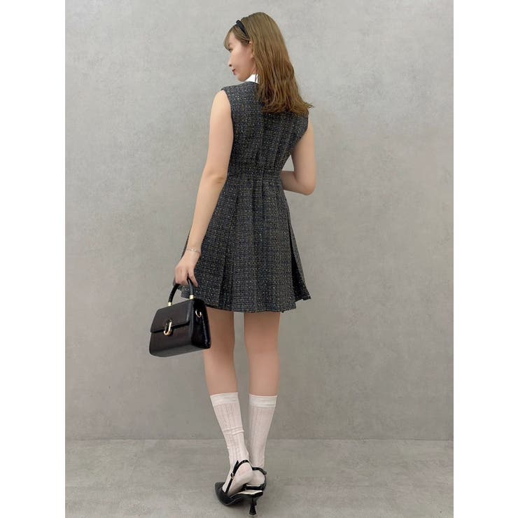 シャツカラーツイードミニワンピース | dazzlin | 詳細画像21 