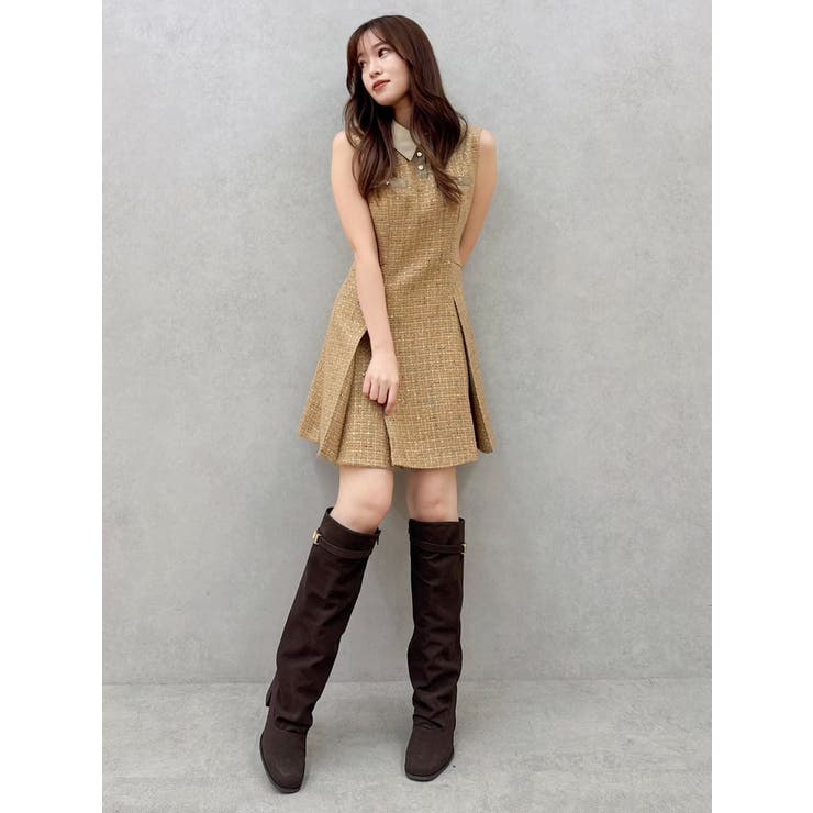 シャツカラーツイードミニワンピース | dazzlin | 詳細画像27 