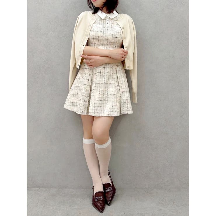 シャツカラーツイードミニワンピース | dazzlin | 詳細画像30 