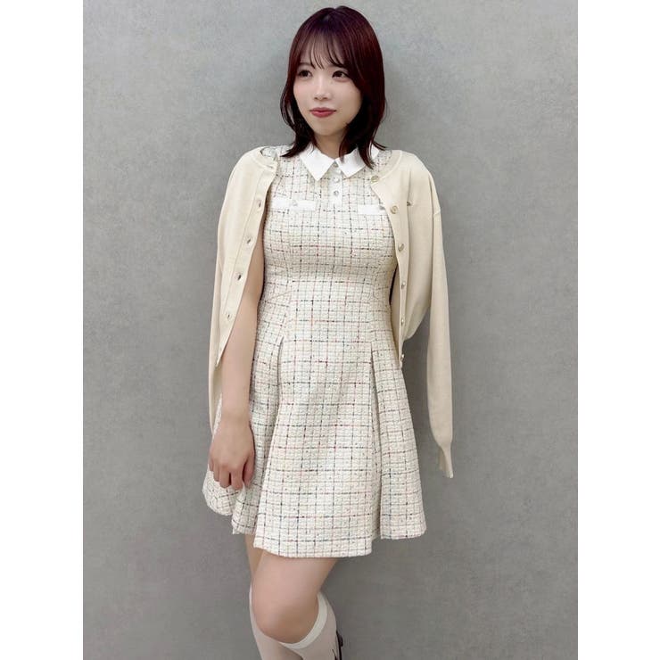 シャツカラーツイードミニワンピース | dazzlin | 詳細画像32 