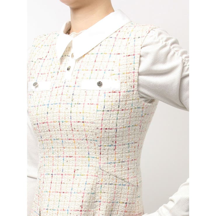 シャツカラーツイードミニワンピース | dazzlin | 詳細画像39 