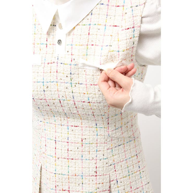 シャツカラーツイードミニワンピース | dazzlin | 詳細画像42 