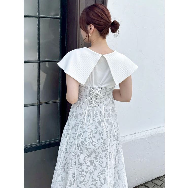 新品 ワンダフルワールド♥薔薇モチーフ付き大判フリルストール