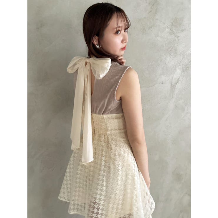 復刻/WEB限定】バックリボンシアーミニコルセットワンピース[品番