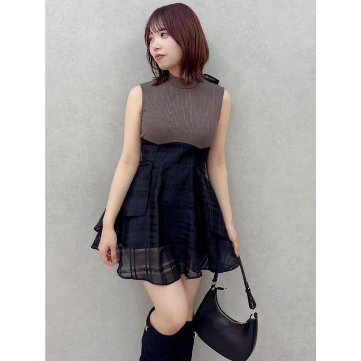 復刻/WEB限定】バックリボンシアーミニコルセットワンピース[品番