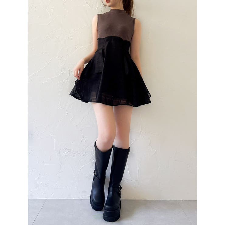 復刻/WEB限定】バックリボンシアーミニコルセットワンピース[品番