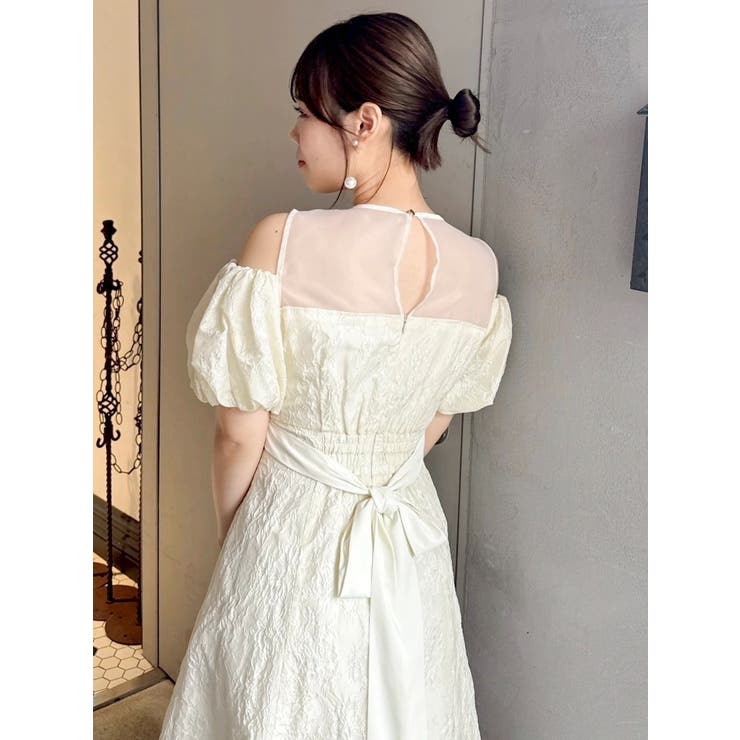 【藤井サチコラボ】ジャカードバルーンスリーブドレス | dazzlin | 詳細画像11 