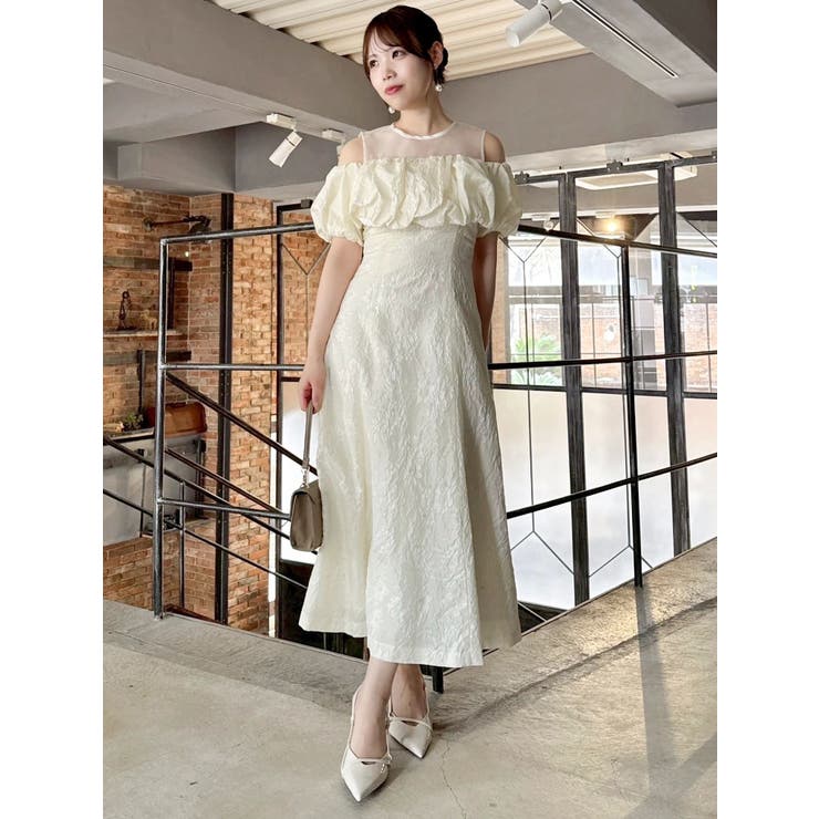 【藤井サチコラボ】ジャカードバルーンスリーブドレス | dazzlin | 詳細画像12 