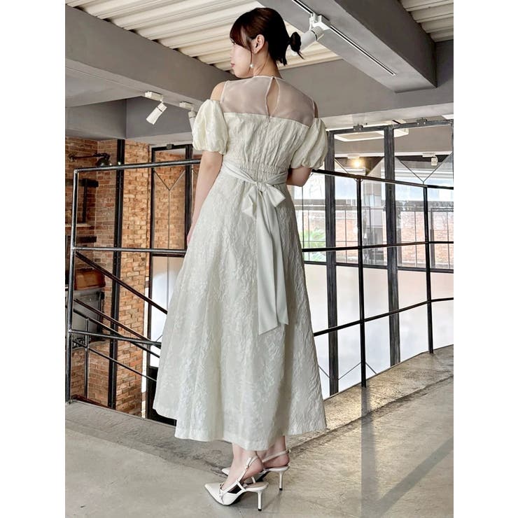 【藤井サチコラボ】ジャカードバルーンスリーブドレス | dazzlin | 詳細画像13 