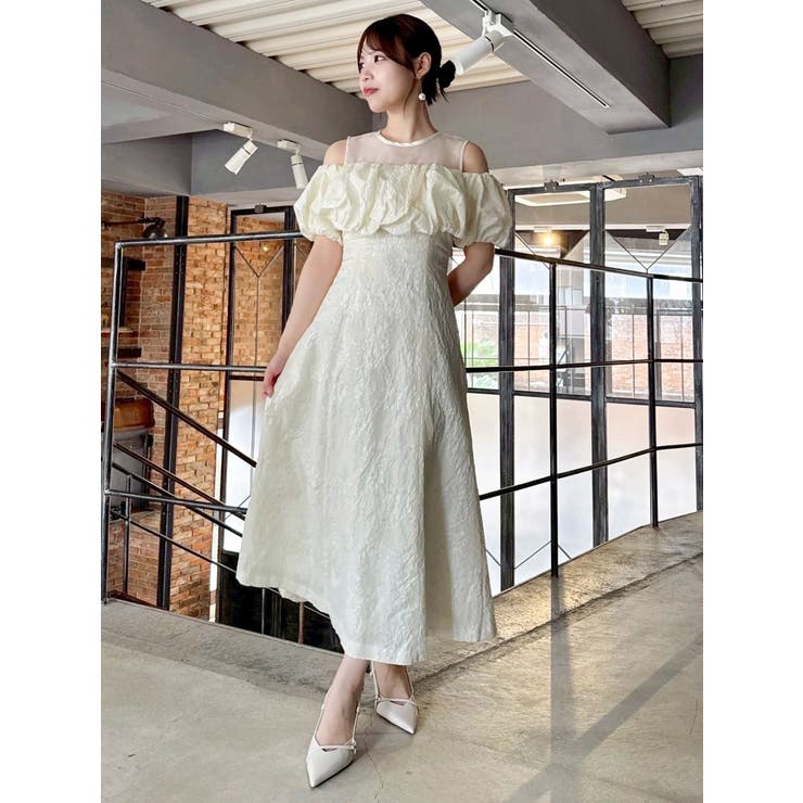 【藤井サチコラボ】ジャカードバルーンスリーブドレス | dazzlin | 詳細画像14 