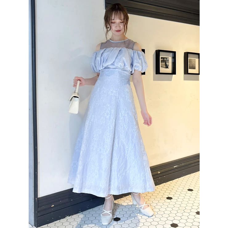 【藤井サチコラボ】ジャカードバルーンスリーブドレス | dazzlin | 詳細画像16 