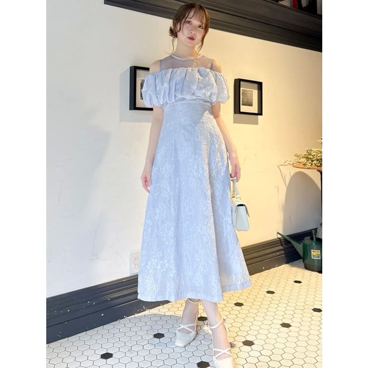 【藤井サチコラボ】ジャカードバルーンスリーブドレス | dazzlin | 詳細画像18 