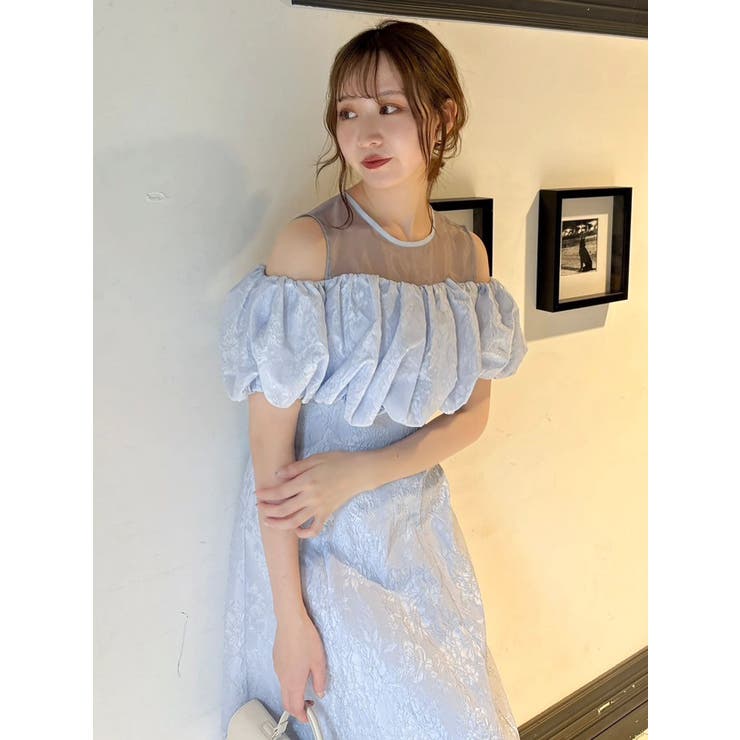 【藤井サチコラボ】ジャカードバルーンスリーブドレス | dazzlin | 詳細画像19 