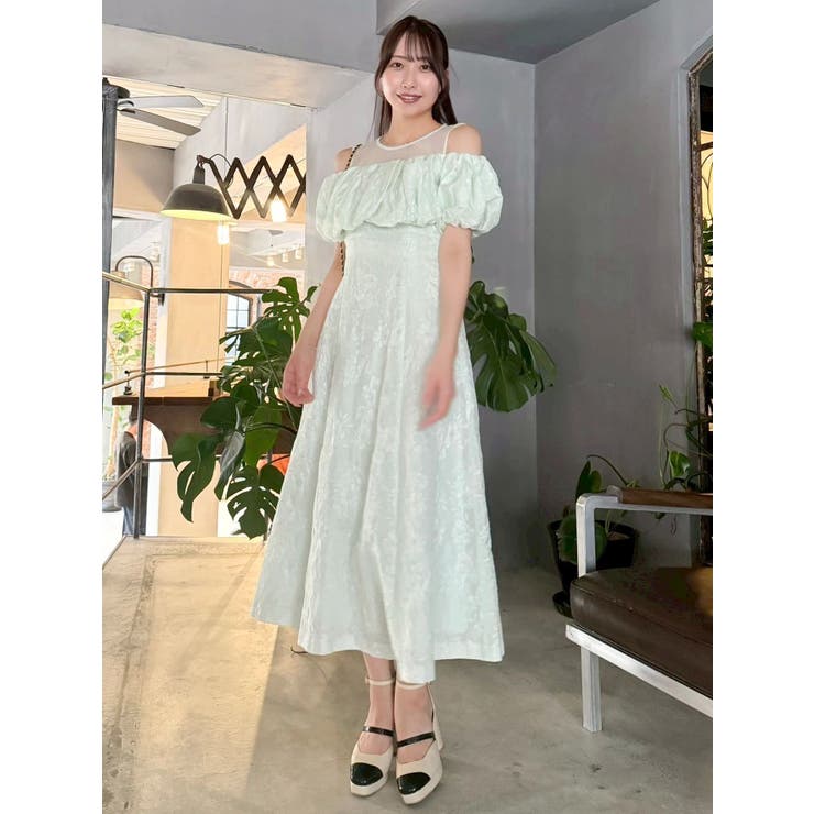 【藤井サチコラボ】ジャカードバルーンスリーブドレス | dazzlin | 詳細画像22 