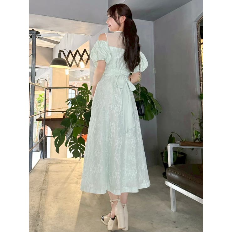 【藤井サチコラボ】ジャカードバルーンスリーブドレス | dazzlin | 詳細画像23 