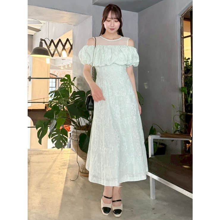 【藤井サチコラボ】ジャカードバルーンスリーブドレス | dazzlin | 詳細画像24 