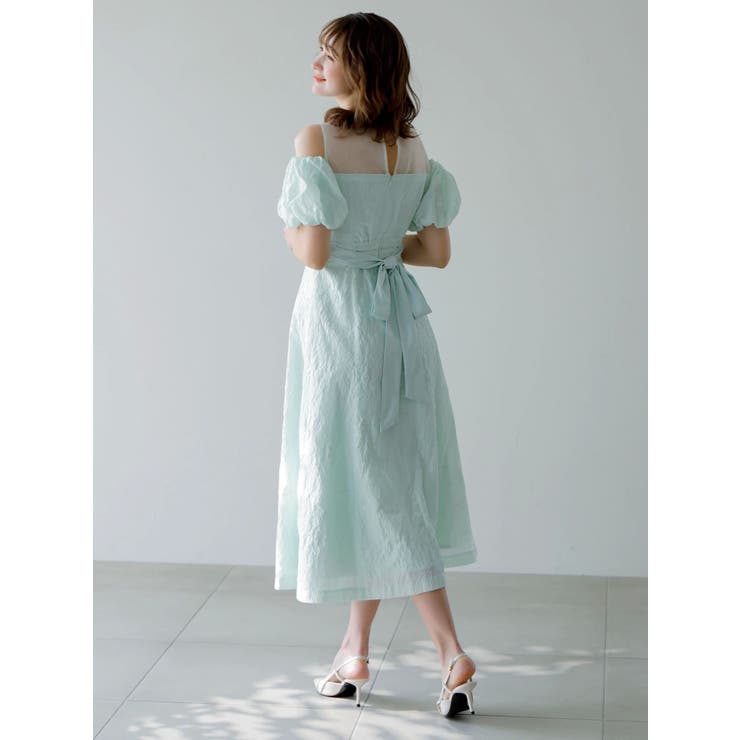 【藤井サチコラボ】ジャカードバルーンスリーブドレス | dazzlin | 詳細画像9 