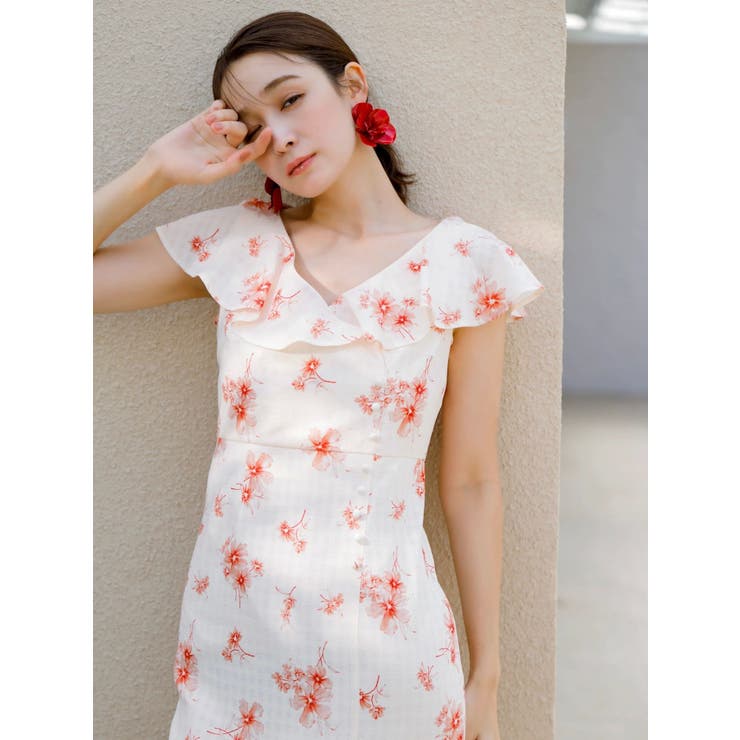 【藤井サチコラボ】デルフィニウムフラワーワンピース | dazzlin | 詳細画像1 