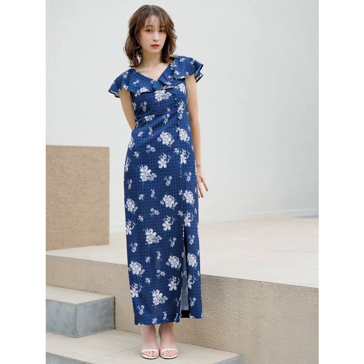 【藤井サチコラボ】デルフィニウムフラワーワンピース | dazzlin | 詳細画像10 