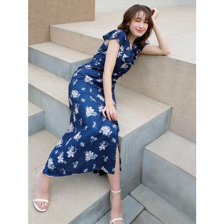 【藤井サチコラボ】デルフィニウムフラワーワンピース | dazzlin | 詳細画像11 