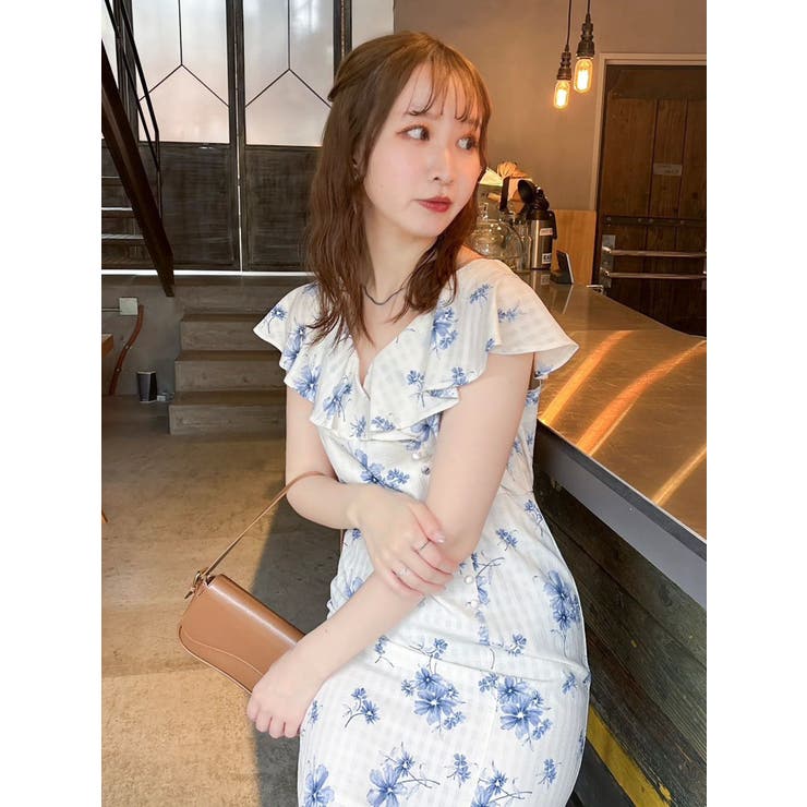 【藤井サチコラボ】デルフィニウムフラワーワンピース | dazzlin | 詳細画像17 