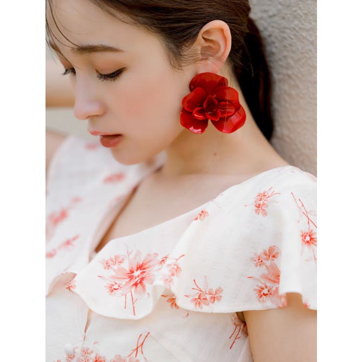 【藤井サチコラボ】デルフィニウムフラワーワンピース | dazzlin | 詳細画像4 