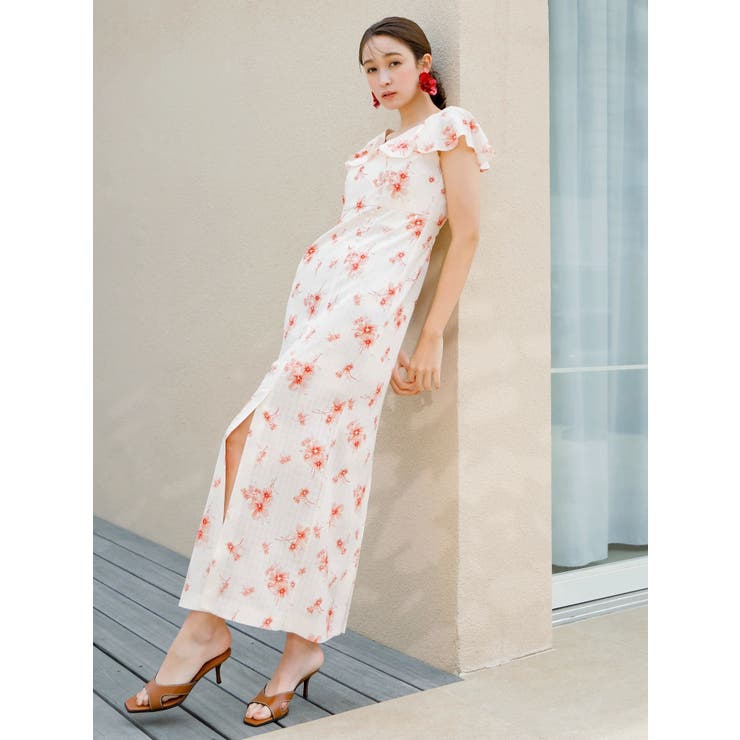 【藤井サチコラボ】デルフィニウムフラワーワンピース | dazzlin | 詳細画像5 