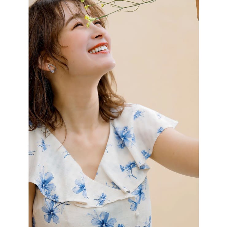 【藤井サチコラボ】デルフィニウムフラワーワンピース | dazzlin | 詳細画像9 