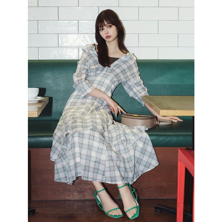 ミックス | レイヤードシャツドッキングワンピース | dazzlin