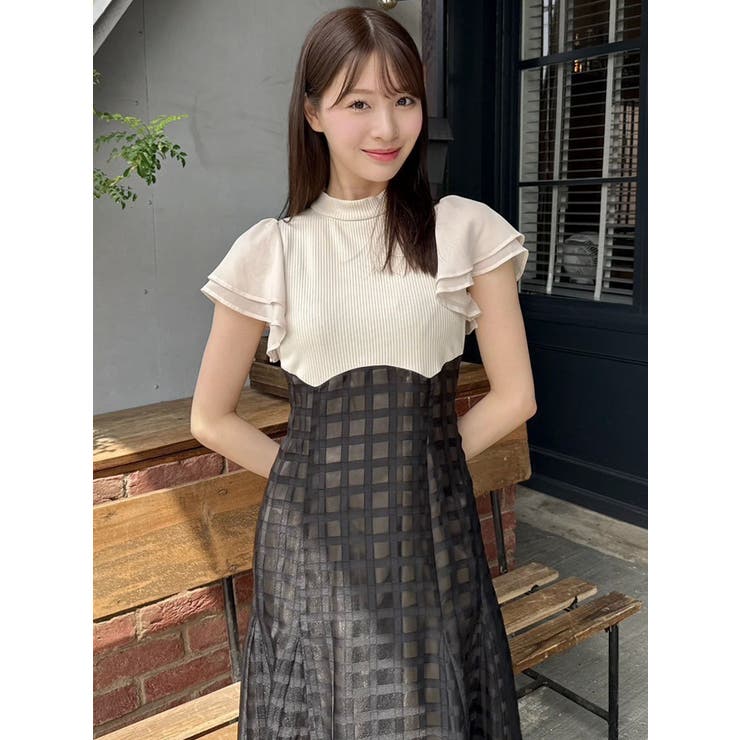 20周年記念復刻！/WEB限定】シアーチェックコルセットワンピース