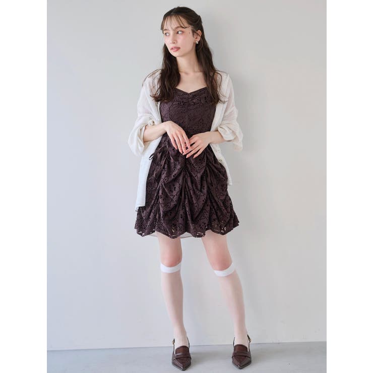 ギャザーリボンミニワンピース | dazzlin | 詳細画像3 