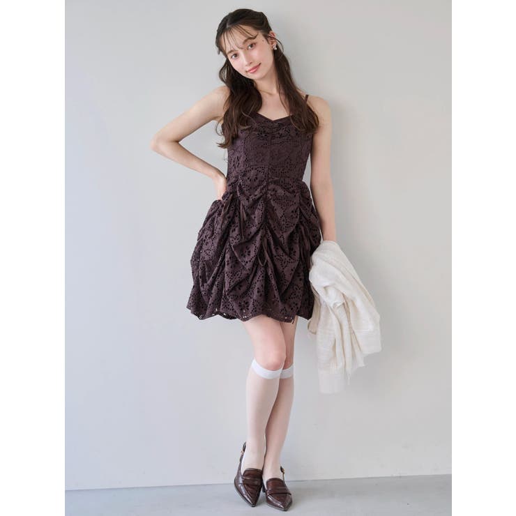 ギャザーリボンミニワンピース | dazzlin | 詳細画像5 