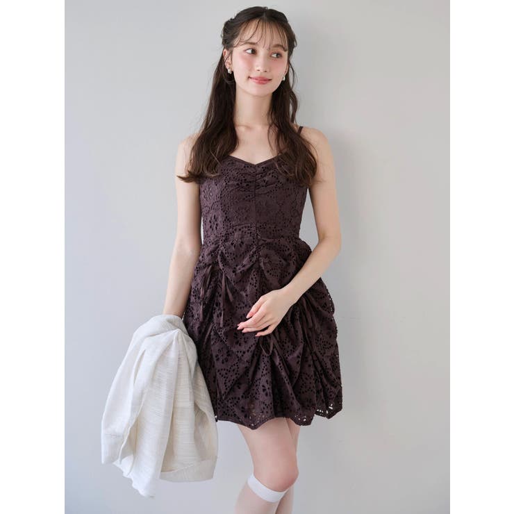 ギャザーリボンミニワンピース | dazzlin | 詳細画像6 